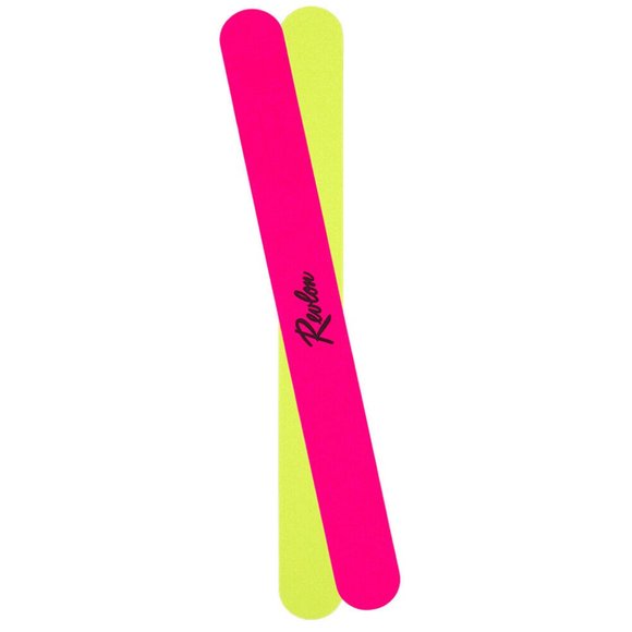 Revlon Compact Emery Board Nail File – Double-Sided Pink/Yellow (NEW) - Picture 1 of 3